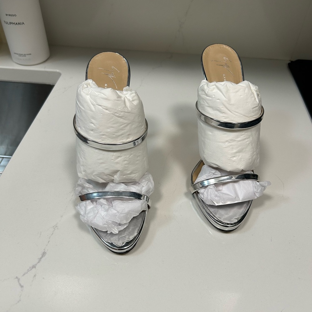 Elegant Silver Women's Heels